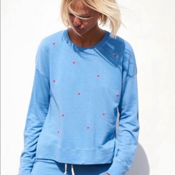 Sundry Tops - NWT SUNDRY High/ Low Heart Terry Sweatshirt Size 1
